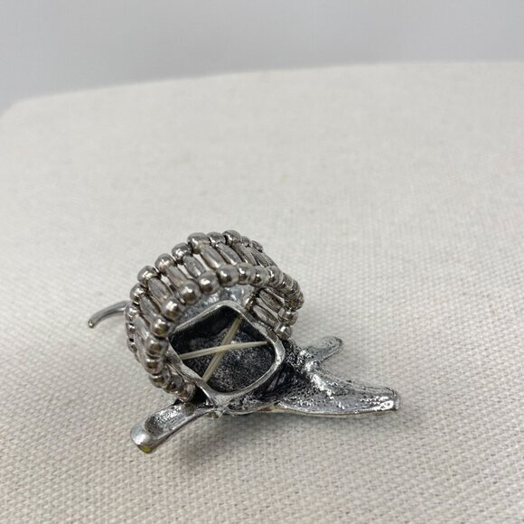 Hummingbird Stretch Ring Rhinestone Blue Silver Tone Cocktail Statement - Picture 5 of 8